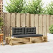 vidaXL Utomhussoffset med kudde Vit 230,5 x 83 x 73 cm Polyester