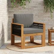 vidaXL Utomhus Mellansoffa Massivt Akaciaträ Naturlig