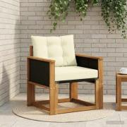 vidaXL Utomhus Mellansoffa Massivt Akaciaträ Naturlig