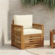 vidaXL Utomhus Mellansoffa Naturlig