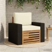 vidaXL Utomhus Mellansoffa Naturlig