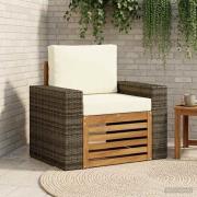 vidaXL Utomhus Mellansoffa Naturlig