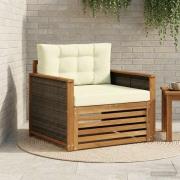 vidaXL Utomhus Mellansoffa Massivt Akaciaträ Naturlig