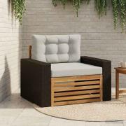 vidaXL Utomhus Mellansoffa Naturlig