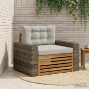 vidaXL Utomhus Mellansoffa Naturlig