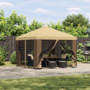 vidaXL Paviljong 3 x 3 m Gräddvit Polyester och Stål 190