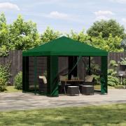 vidaXL Paviljong 3 x 3 m Grön Polyester och Stål 190 gsm