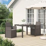 vidaXL Trädgårdsmatstolar 2 pcs Ljusgrå PP