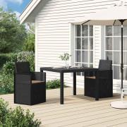 vidaXL Trädgårdsmatstolar 2 pcs Antracit och taupe PP