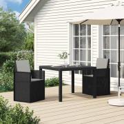 vidaXL Trädgårdsmatstolar 2 pcs Antracit och Ljusgrå PP