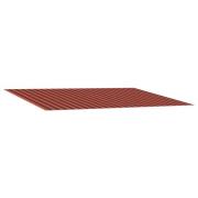 vidaXL Ersättningsmarkis tyg orange och brun 500 × 350 cm