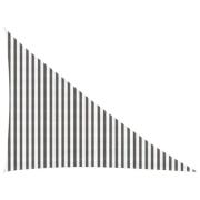 vidaXL Solsätt segel Ljusgrå och vit. 3 x 4 x 5 m HDPE