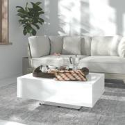 vidaXL Soffbord vit högglans 85x55x31 cm konstruerat trä