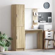 vidaXL Skrivbord 2 pcs Sonoma-ek