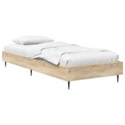 vidaXL Sängram Sonoma-ek 80 x 200 cm Konstruerat trä