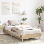 vidaXL Sängram Sonoma-ek 80 x 200 cm Konstruerat trä