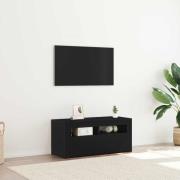 vidaXL TV-skåp Svart Ek 90 x 35 x 40 cm Konstruerat trä