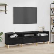 vidaXL TV-skåp med låda Svart Ek 150 x 30 x 45 cm Konstruerat trä