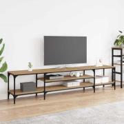 vidaXL TV-skåp Artisan Ek 201 x 35 x 45 cm Konstruerat trä och järn