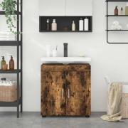 vidaXL Badrumsskåpsset TULUM Rökt ek 60 x 34 x 63 cm Konstruerat trä