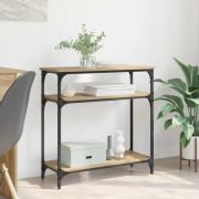 vidaXL Konsolbord med hylla Artisan Ek 75 x 29 x 75 cm Konstruerat trä
