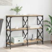vidaXL Konsolbord Artisan Ek 100 x 28 x 80,5 cm Konstruerat trä