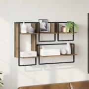 vidaXL Vägghyllset 4 pcs Artisan Ek 65 x 25 x 30 cm Konstruerat trä