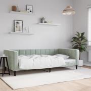 vidaXL Dagbädd ljusgrå 100x190 cm sammet