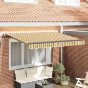 vidaXL Utfällbar markis Gul 350 x 200 cm tyg