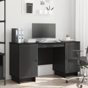 vidaXL Skrivbord Svart Konstruerat trä 142,5 x 50 x 75 cm