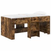 vidaXL Barns hög sängram 2 pcs Rökt ek 163 x 101,1 x 68,5 cm