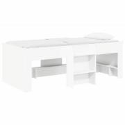 vidaXL Barns hög sängram 2 pcs Vit 90 x 190 cm Konstruerat trä