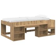 vidaXL Barnsängsram med förvaring Artisan-ek 90 x 190 cm