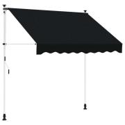 vidaXL Manuell Utdragbar Markis Svart 400 cm