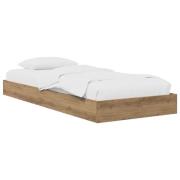 vidaXL Golvsängsram Artisan-ek 80 x 200 cm Konstruerat trä