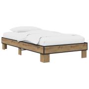vidaXL Sängram Artisan-ek 80 x 200 cm Konstruerat trä