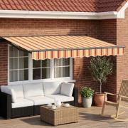 vidaXL Elektrisk Retraktabel Markis Gul, Orange, Antracit 3 x 2,5 m