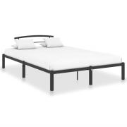 vidaXL Sängram utan madrass svart metall 120x200 cm
