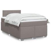 vidaXL Ramsäng med madrass taupe 120x190 cm tyg