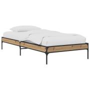 vidaXL Sängram Artisan-ek 80 x 200 cm Konstruerat trä