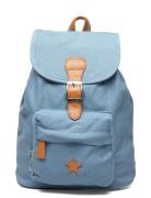 Smallstuff Baggy Back Pack, Cloudy With Leather Star Blå