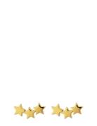 Syster P Snap Earrings Triple Star Plain Gold Guld