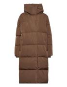 Object Objlouise Long Down Jacket Noos Brun