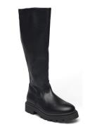 Selected Femme Slfemma High Shafted Leather Boot B Svart