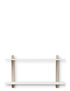 Nivo Shelf Large F Light Oak/White Home Furniture Shelves Beige Gejst