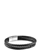 Edd. Leather Bracelet Double Rope Brun