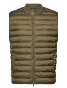 GANT Light Padded Bomber Vest Khaki Green