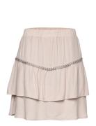 Dante6 D6Chia Eyelet Mini Skirt Beige