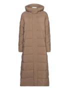 YAS Yasliro Long Padded Coat Beige