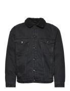 ONLY & SONS Onsrick Ovz Black 6942 Teddy Dnm Jacket Svart